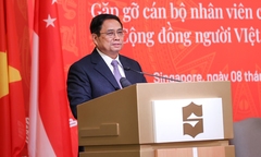 Thủ tướng gặp Đại sứ quán và cộng đồng Việt Nam tại Singapore