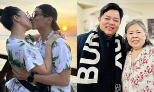 Sao Việt 12/2: Vợ chồng Khánh Thi hôn nhau tình tứ, Quang Lê được khen giống mẹ 