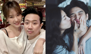 Trấn Thành nhắn vợ ngọt ngào, Ngô Thanh Vân khoe quà lãng mạn ngày Valentine