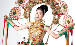 Nguyễn Thanh Hà mang trang phục lấy cảm hứng từ múa rối nước đi thi quốc tế