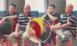 'Chết cười' trước biểu cảm thất thần của bố và anh trai cô dâu trong ngày cưới