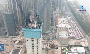 Cỗ máy xây nhà chọc trời ở Trung Quốc