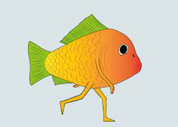 Cá gì có chân mà chẳng biết đi?