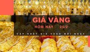 Giá vàng hôm nay 25/2: Tiếp tục giảm