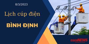 Lịch cúp điện hôm nay ngày 8/3/2023 tại Bình ĐỊnh