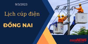Lịch cúp điện hôm nay ngày 9/3/2023 tại Đồng Nai