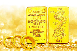 Giảm mạnh, giá vàng trong nước thấp nhất 5 tháng qua