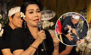 Ngọc Huyền ngất xỉu trong đêm cuối tiễn biệt 'ông hoàng cải lương' Vũ Linh