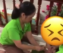 Bắc Ninh: Banh miệng, đè cháu bé bắt nuốt cơm, bảo mẫu nói gì? 