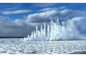 Choáng ngợp cảnh tượng kích nổ 1.400 hố băng