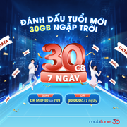 MobiFone ưu đãi 30Gb tri ân khách hàng mừng sinh nhật 30 năm
