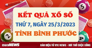 XSBP 25/3 - Kết quả xổ số Bình Phước hôm nay 25/3/2023