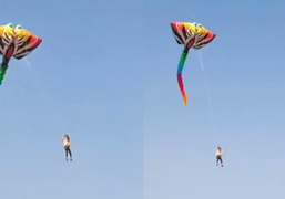 Ham hố chơi diều khổng lồ, người đàn ông suýt mất mạng