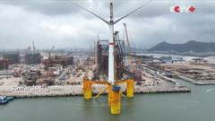 Trung Quốc lắp đặt bệ turbine gió nổi nặng 4.000 tấn 