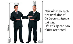 Câu đố hại não: Chiều cao thật sự của chàng trai là bao nhiêu?