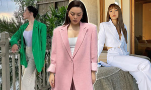 Học mỹ nhân Việt phối đồ cực chất với áo blazer