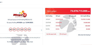 Một người trúng độc đắc hơn 73 tỷ đồng