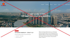 Vingroup cảnh báo tình trạng giả mạo website của tập đoàn