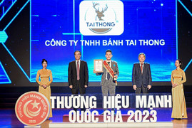 Công ty TNHH Bánh Tai Thong lọt Top 10 Thương hiệu mạnh Quốc gia 2023