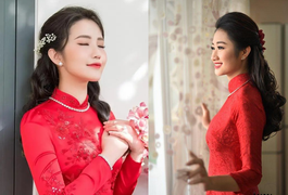 Những kiểu tóc mặc áo dài cho cô dâu trong ngày trọng đại