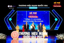 Bổ Phế Kha Tử Tín Phong được vinh danh Top 10 Thương hiệu mạnh Quốc gia 2023