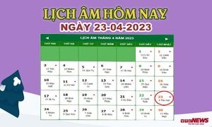 Lịch âm 23/4 – Âm lịch hôm nay 23/4 chính xác nhất - lịch vạn niên 23/4/2023