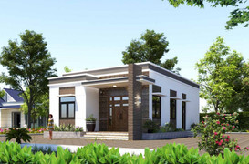 10 mẫu nhà mái bằng 300 triệu đơn giản ở nông thôn