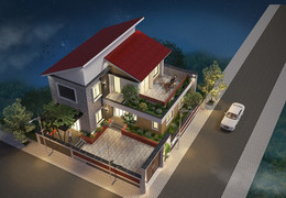 10 mẫu nhà mái lệch 2 tầng vạn người mê