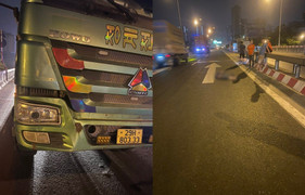 Lời khai tài xế xe tải tông tử vong người đi bộ trên đường Vành đai 3 trên cao