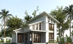 Top 10 mẫu nhà mái lệch gác lửng đơn giản, tiện nghi