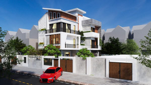 10 mẫu nhà mái lệch 3 tầng đẹp nhất hiện nay