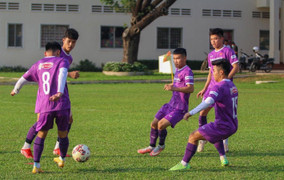 Chủ nhà Campuchia bố trí sân tập tốt cho U22 Việt Nam