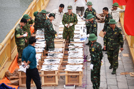 Cận cảnh trận địa pháo hoa mừng Giỗ tổ Hùng Vương