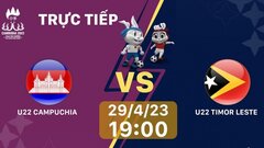 Xem trực tiếp Campuchia - Timor Leste - Bảng A bóng đá nam SEA Games 32