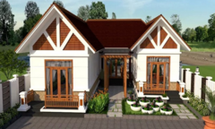 Tham khảo mẫu nhà cấp 4 có 4 phòng ngủ 400 triệu thiết kế hiện đại
