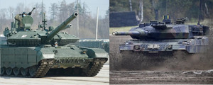Khi xe tăng Đức Leopard 2 gặp xe tăng Nga T-90M ở Ukraine