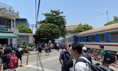 Tàu SE 1 chở hơn 350 khách bị trật bánh khi vừa rời Ga Huế