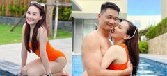 Bảo Thanh khoe sắc vóc 'mẹ bỉm' 2 con, tình tứ bên ông xã