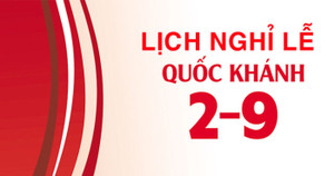 Người lao động được nghỉ 4 ngày dịp lễ Quốc khánh 2/9
