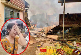 Chợ Ea Súp tan hoang sau vụ cháy, tiểu thương khóc nức nở nhìn tài sản thiêu rụi