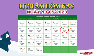 Lịch âm 13/5 – Âm lịch hôm nay 13/5 chính xác nhất - lịch vạn niên 13/5/2023