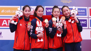 Ủy viên Bộ Chính trị Trương Thị Mai động viên đoàn thể thao Việt Nam