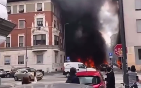 Nổ lớn ở Milan, nhiều phương tiện bị phá hủy