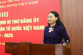 Bà Nguyễn Thị Thu Hà giữ chức Bí thư Đảng ủy cơ quan Trung ương MTTQ Việt Nam