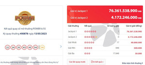 Tấm vé Vietlott trúng độc đắc hơn 76 tỷ đồng phát hành tại TP.HCM