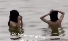 Hà Nội: Xác minh clip 2 cô gái 'tắm tiên' ở Hồ Gươm