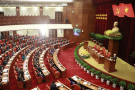 Toàn cảnh phiên bế mạc Hội nghị giữa nhiệm kỳ BCH Trung ương Đảng khóa XIII