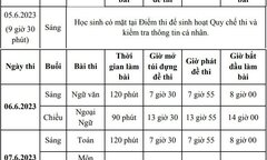 Lịch thi tuyển sinh lớp 10 năm 2023 tại TP.HCM