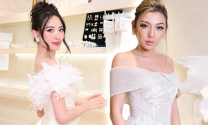 Hoa hậu Sherri Phan, Á hậu Vera Nguyễn diện váy cưới gợi cảm