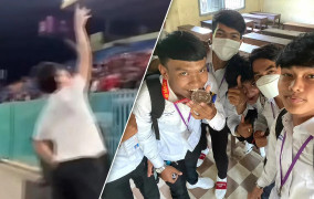 Chàng trai Campuchia nổi tiếng nhờ nhặt được huy chương của cầu thủ U22 Thái Lan